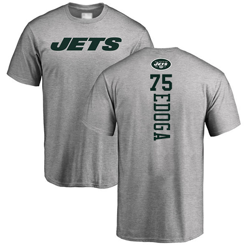 New York Jets Men Ash Chuma Edoga Backer NFL Football #75 T Shirt